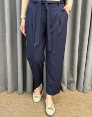 lacivert 5291 missemramiss kuşaklı havuç pantolon