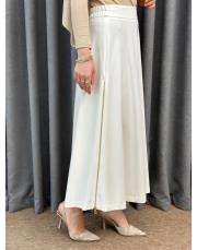 beyaz sz 5491 sentez rozie yanı fermuarlı kloş etek 2