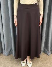 kahve sz 5491 sentez rozie yanı fermuarlı kloş etek