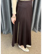 kahve sz 5491 sentez rozie yanı fermuarlı kloş etek 4