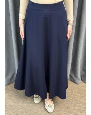 lacivert sz 5491 sentez rozie yanı fermuarlı kloş etek