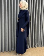 lacivert 6539 qashe elbise 2