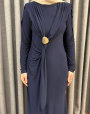 lacivert 6539 qashe elbise 4