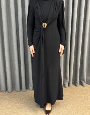 siyah 6539 qashe elbise 5