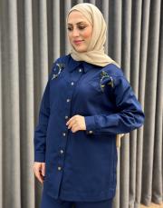 lacivert 5138 missemramiss ricamo pesce takım 2