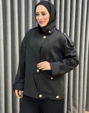 siyah 5349 missemramiss vetra trençkot