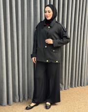 siyah 5349 missemramiss vetra trençkot 2