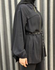 siyah 5283 missemramiss nakışlı kemerli takım 6