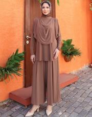 vizon 4252 degaje tunikli sandy takım