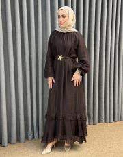 kahve 5206 missemramiss verdea elbise