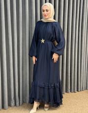 lacivert 5206 missemramiss verdea elbise
