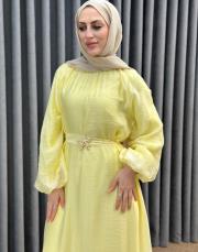 sarı 5206 missemramiss verdea elbise 2