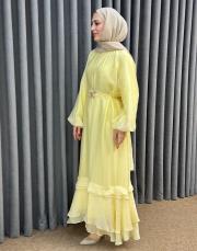 sarı 5206 missemramiss verdea elbise 3