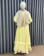 sarı 5206 missemramiss verdea elbise 4