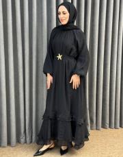 siyah 5206 missemramiss verdea elbise