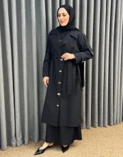 siyah 5348 missemramiss mone trenckot