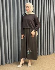 kahve 5189 missemramiss due elbise