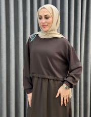 kahve 5189 missemramiss due elbise 2