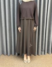 kahve 5189 missemramiss due elbise 5