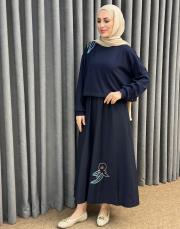 lacivert 5189 missemramiss due elbise