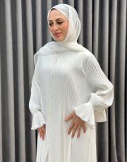 beyaz 80710 essahra şallı ferace 2