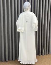 beyaz 80710 essahra şallı ferace 7