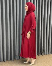 bordo 80710 essahra şallı ferace 3