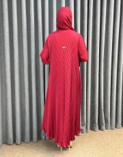 bordo 80710 essahra şallı ferace 4