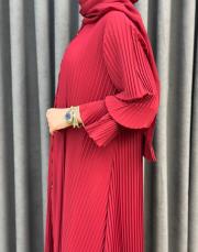 bordo 80710 essahra şallı ferace 7