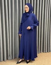 lacivert 80710 essahra şallı ferace