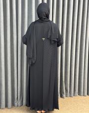 siyah 80710 essahra şallı ferace 3