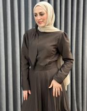 kahve 6585 qashe tafta krep takım 2