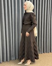 kahve 6585 qashe tafta krep takım 3