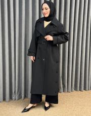 siyah 5343 missemramiss rosa trençkot