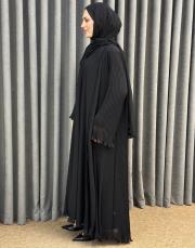 siyah 0024 essahra samira üçlü abaya takım 2