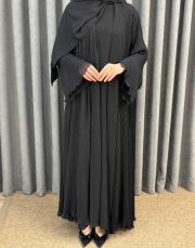 siyah 0024 essahra samira üçlü abaya takım 4
