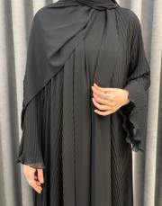 siyah 0024 essahra samira üçlü abaya takım 5