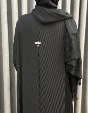 siyah 0024 essahra samira üçlü abaya takım 6