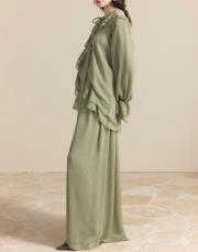 butter yell 8218 ahel yaka kol volanlı şifon takım 2