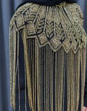 siyah altın 9765 ithal boncuk işlemeli yaka 4