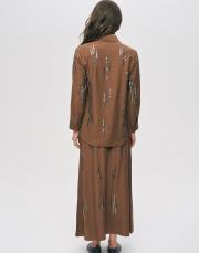 kahve 34771 ışıltı payetli işlemeli takım 3