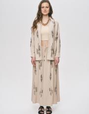 bej 34771 ışıltı payetli işlemeli takım