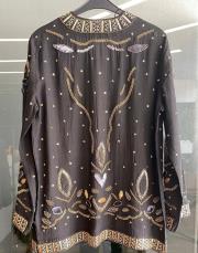 siyah 34839 boncuk pul işlemeli tencel kimono 2