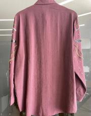 bordo 34840 özel tasarım el işlemeli gömlek 2