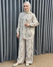 bej 34535 orfeonegro boncuk işlemeli takım