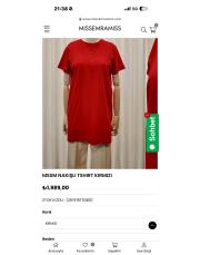 kırmızı 5360 missemramiss nakışlı tşört 2