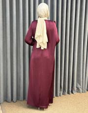 bordo 6586 qashe tulum elbise 3