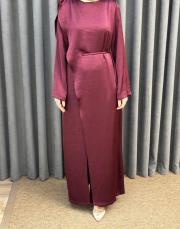 bordo 6586 qashe tulum elbise 5