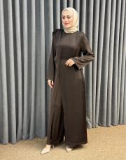 kahve 6586 qashe tulum elbise