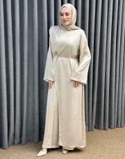 bej 6586 qashe tulum elbise